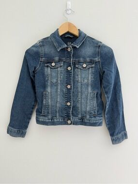 GAP Girl Denim Jean Jacket Soft Fabric Size Large